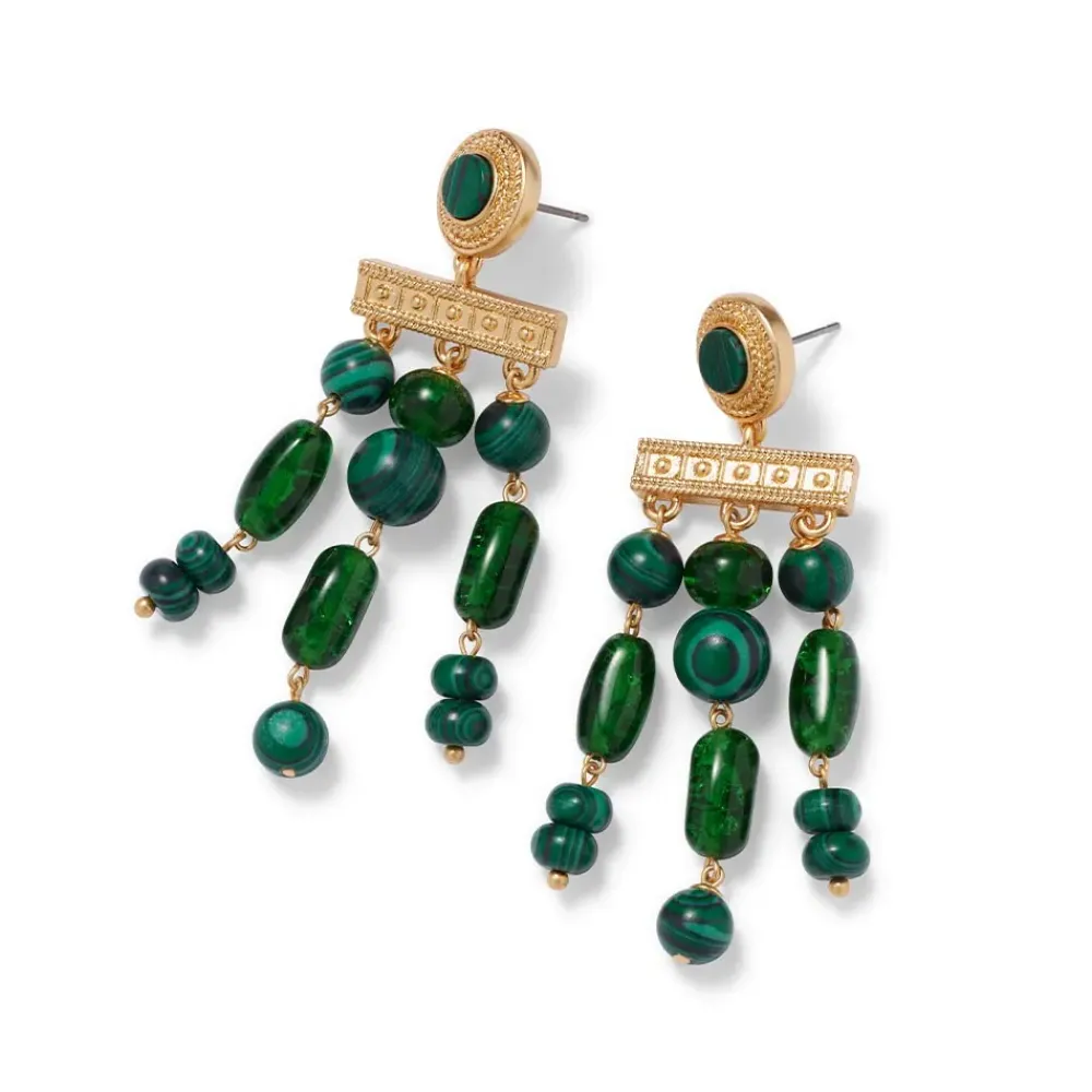 Hot Roman Malachite Chandelier Earrings Earrings