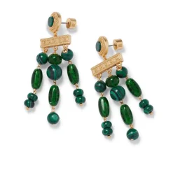 Hot Roman Malachite Chandelier Earrings Earrings