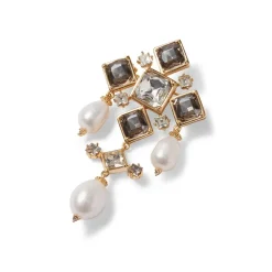 Fashion Royal Tudor Pearl Chandelier Brooch Pins & Brooches