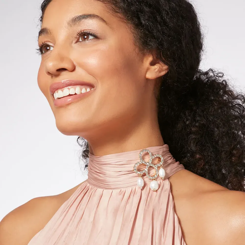 Hot Royal Tudor Pearl Drop Brooch Pins & Brooches