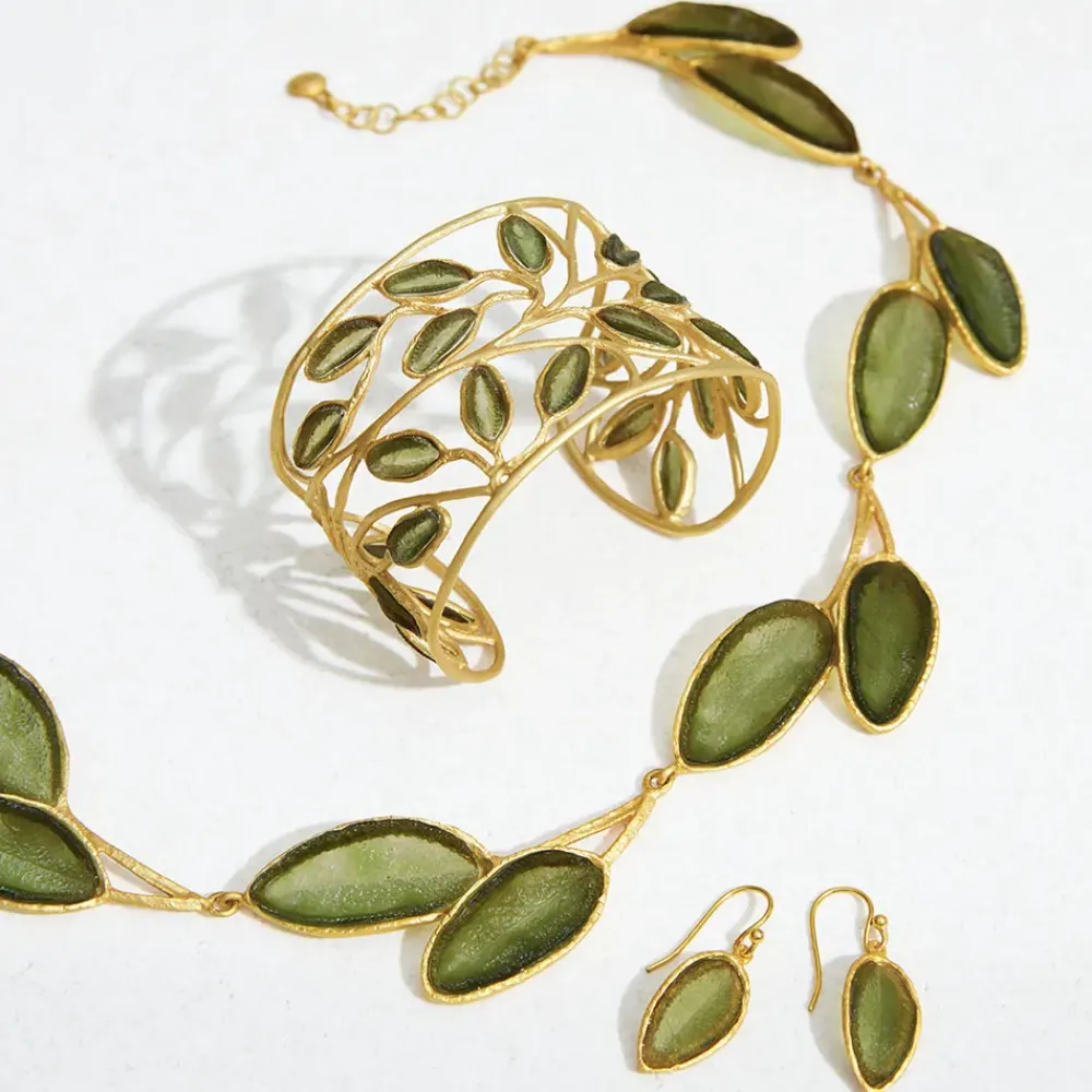 Fashion Sage Leaf Cuff Bracelets
