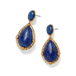 Fashion Spanish Baldric Lapis Statement Drop Earrings Earrings