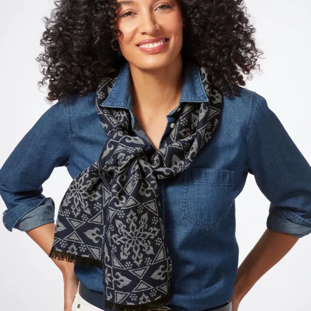 Sale Spanish Snowflake Jacquard Scarf Scarves & Wraps