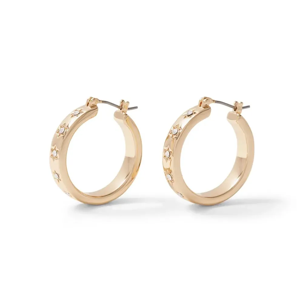 Online Star Hoop Earrings Earrings