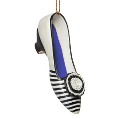 Clearance Striped Evening Slipper Shoe Ornament Ornaments