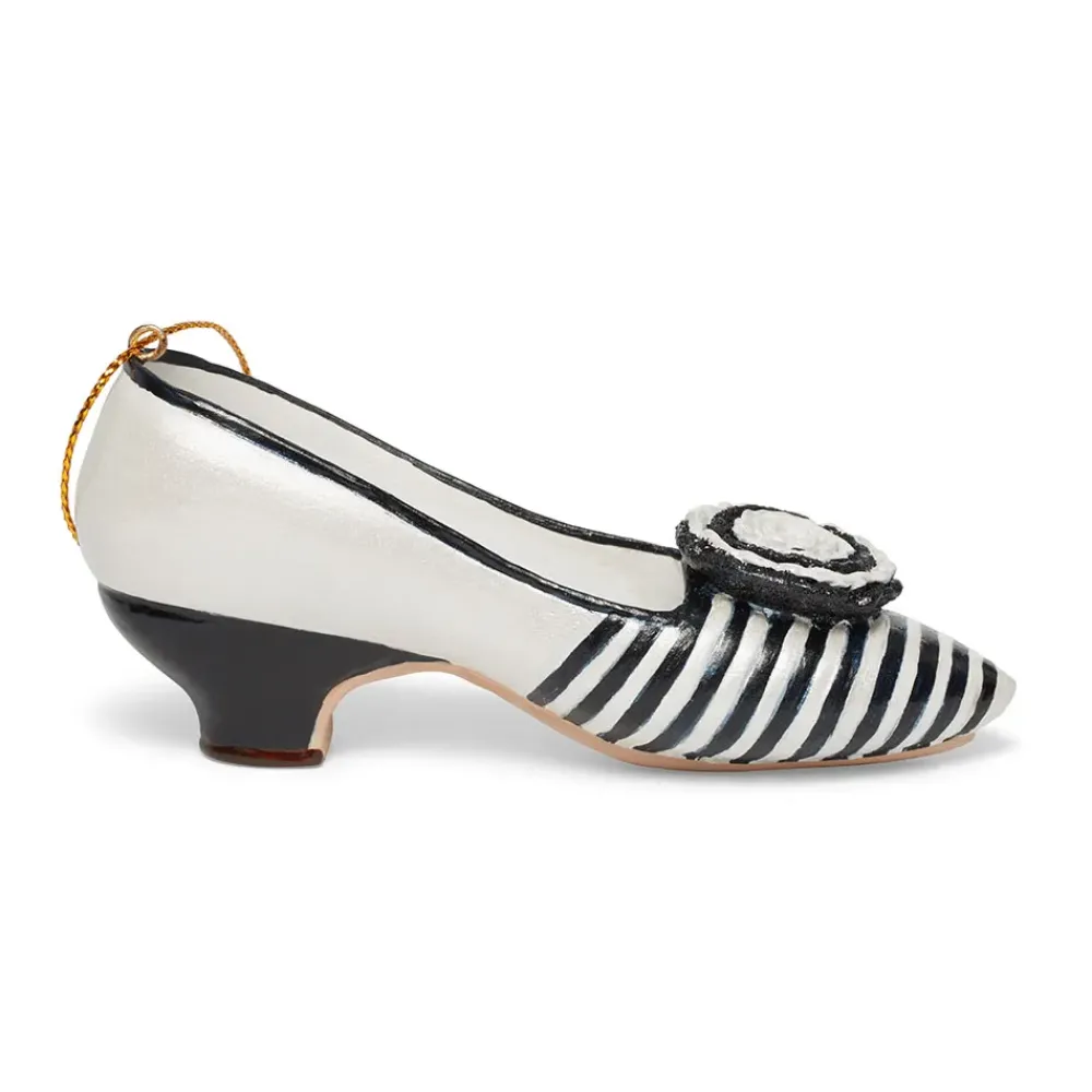 Clearance Striped Evening Slipper Shoe Ornament Ornaments