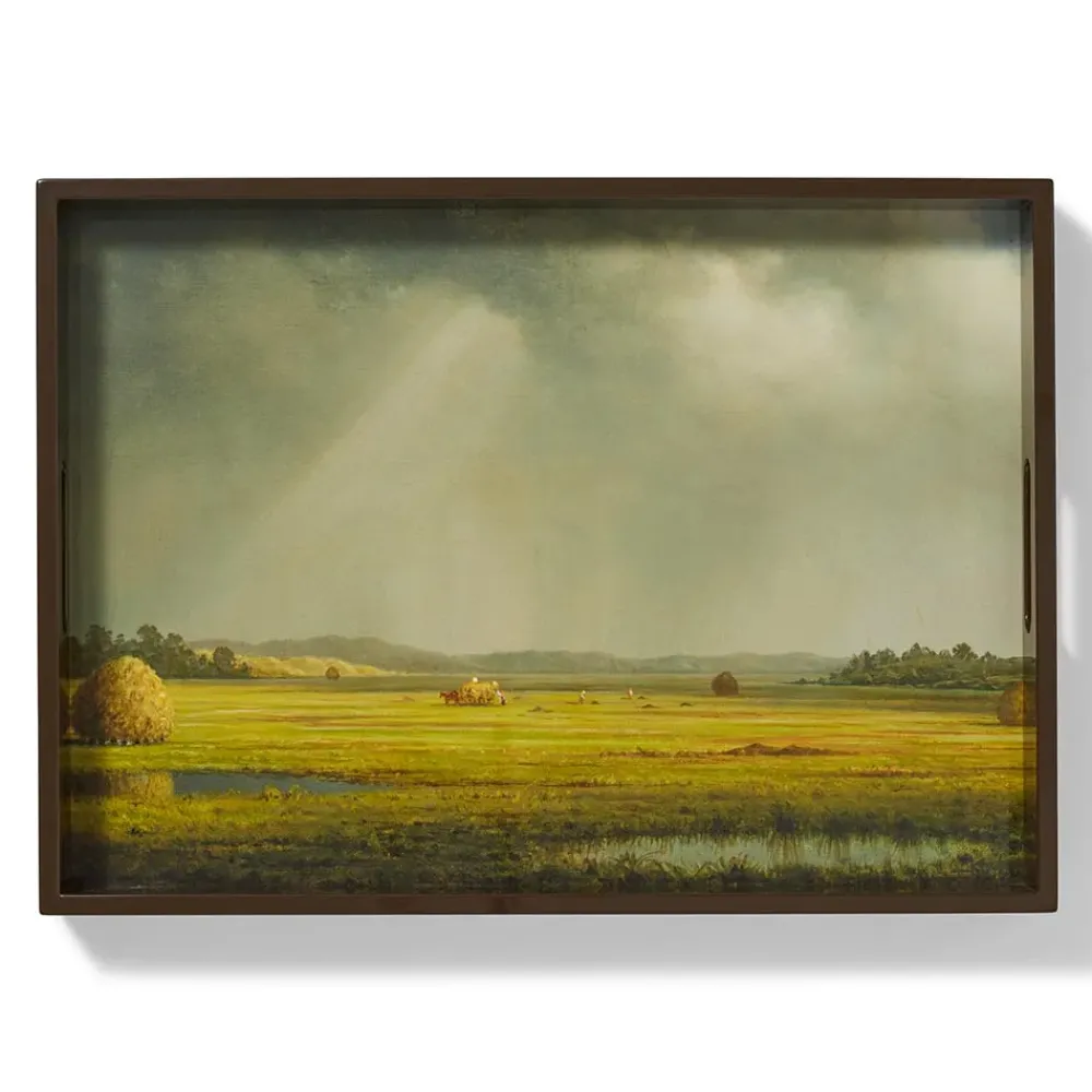 Discount Sublime Landscapes Heade Newburyport Meadows Large Lacquer Tray Decorative Accents