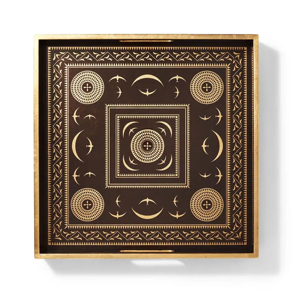 Discount Sumatran Symbols Lacquer Tray Decorative Accents