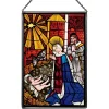 Best The Nativity Glass Panel Decorative Accents