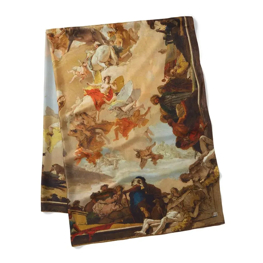 Clearance Tiepolo Allegory Of The Planets And Continents Oversize Unisex Oblong Silk Scarf Scarves & Wraps