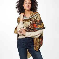 Clearance Tiepolo Allegory Of The Planets And Continents Oversize Unisex Oblong Silk Scarf Scarves & Wraps