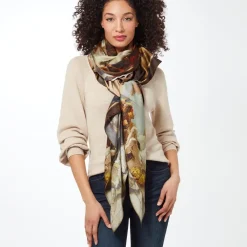 Clearance Tiepolo Allegory Of The Planets And Continents Oversize Unisex Oblong Silk Scarf Scarves & Wraps