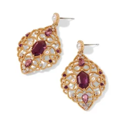New Turkish Amethyst Statement Earrings Earrings