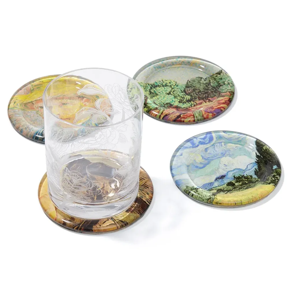 Outlet Van Gogh Glass Coasters Tableware