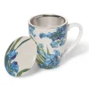 Outlet Van Gogh Irises Covered Mug With Tea Infuser Tableware