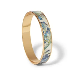 Online Van Gogh Irises Enamel Bangle Bracelets