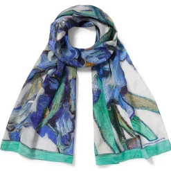 Online Van Gogh Irises Oblong Silk Scarf Scarves & Wraps
