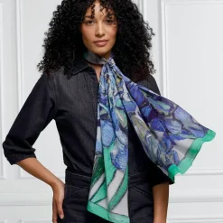 Online Van Gogh Irises Oblong Silk Scarf Scarves & Wraps
