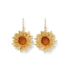 New Van Gogh Sunflower Drop Earrings Earrings