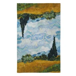 Hot Van Gogh Wheat Field With Cypresses Tea Towel Decorative Accents