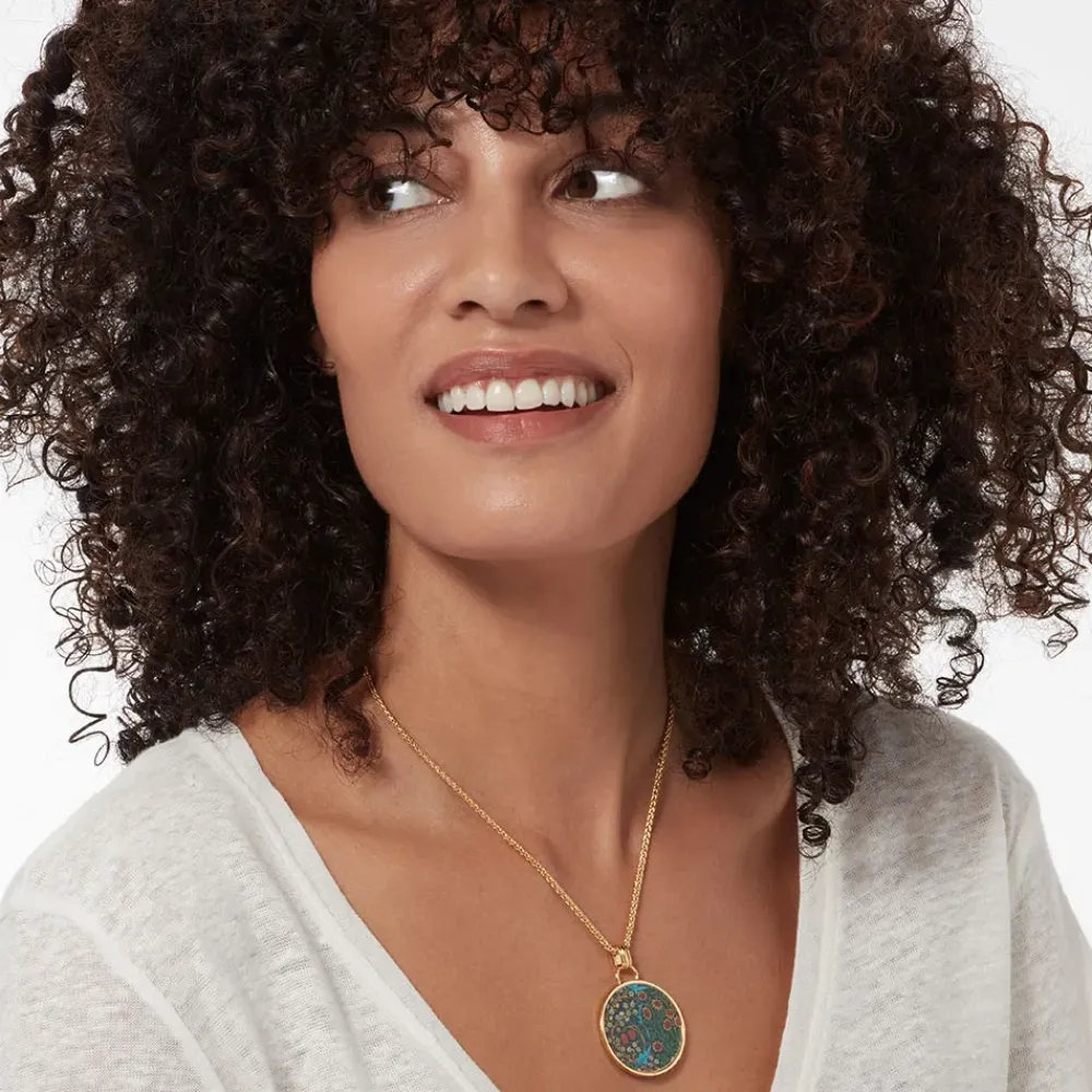 Clearance William Morris Blackthorn Enamel Pendant Necklace Necklaces