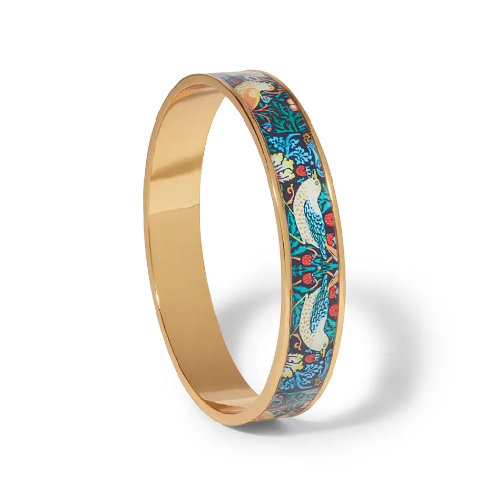 Discount William Morris Strawberry Thief Enamel Bangle Bracelets