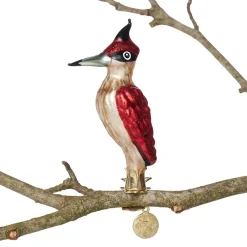 Online Woodpecker Glass Ornament Ornaments